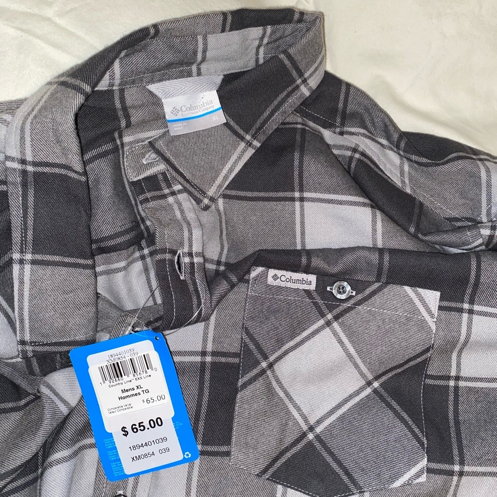 Columbia Omnishade long sleeve plaid XL shirt